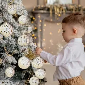 Mupera Vintage Christmas Balls, 9Pcs Set for Holiday Decor