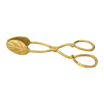 Elegant Embossed Leaf Shaped Tongs for Dining
