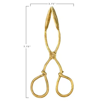 Elegant Embossed Leaf Shaped Tongs for Dining