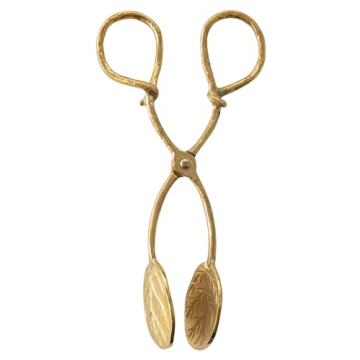 Elegant Embossed Leaf Shaped Tongs for Dining