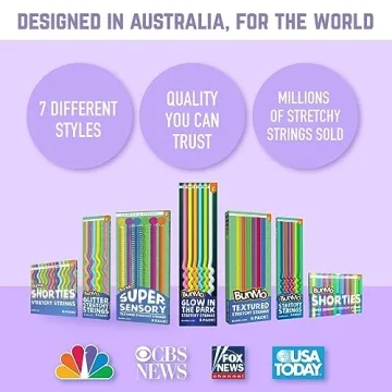 BUNMO Stretchy Strings - Sensory Toys that Glow for Kids