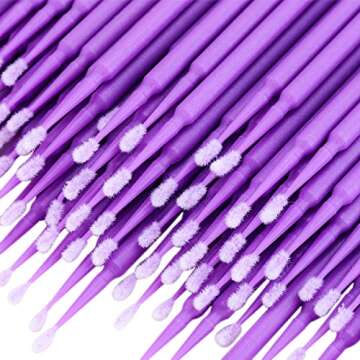 1000 Pcs Disposable Micro Applicators Brushes for Lash Extensions，Dental Applicators Brush Micro S...