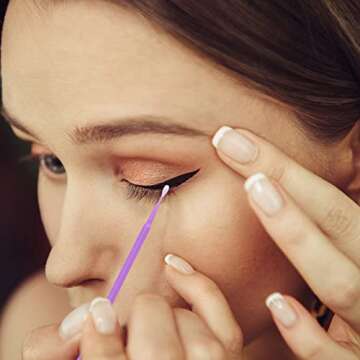 1000 Pcs Disposable Micro Applicators Brushes for Lash Extensions，Dental Applicators Brush Micro Swabs Applicators Micro Eyelash Applicator - 1.5mm