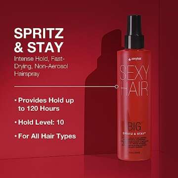 SexyHair Big Spritz & Stay Hairspray - Max Hold & High Shine