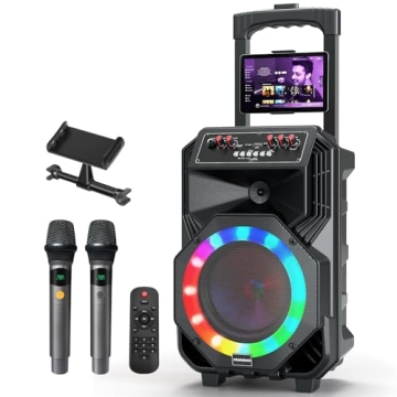 Ultimate Portable Karaoke Machine with Wireless Mics & Disco Lights