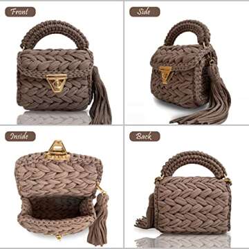 Handmade Crochet Evening Clutch for Women, Stylish Purse