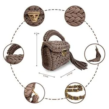 Handmade Crochet Evening Clutch for Women, Stylish Purse