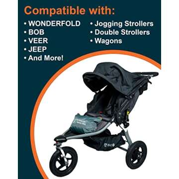 Extra Large,Heavy Duty Stroller and Car Seat Gate Check Bag,Compatible with: WONDERFOLD, BOB, DOONA, RADIO FLYER, VEER, JEEP WAGON, ETC., double and Jogging Strollers,Stroller Bag for Airplane