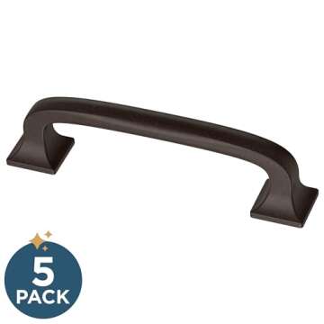 Franklin Brass Lombard (10-Pack) Cabinet Handles 3' Hole Center Deep Bronze Kitchen Drawer Pulls Dre...