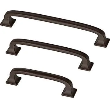Franklin Brass Lombard (10-Pack) Cabinet Handles 3' Hole Center Deep Bronze Kitchen Drawer Pulls Dresser, Furniture Hardware P29521K-324-B1