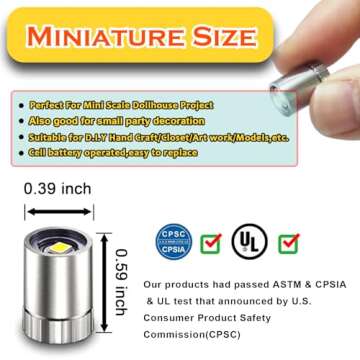 SUZEYAR 10 Pack Small Spotlight Battery Operated LED Lights, Warm White LED Wireless Miniature Spot Light for Artwork Painting,Jewelry Showcase Display,Closet,DIY Hand Craft (Warm White)