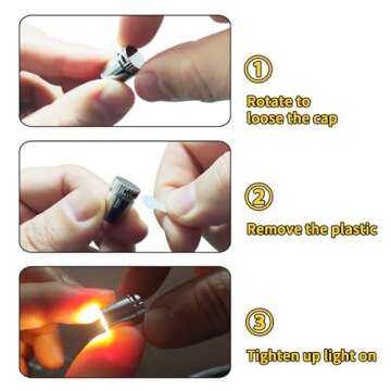 SUZEYAR 10 Pack Small Spotlight Battery Operated LED Lights, Warm White LED Wireless Miniature Spot Light for Artwork Painting,Jewelry Showcase Display,Closet,DIY Hand Craft (Warm White)