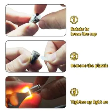 SUZEYAR 10 Pack Small Spotlight Battery Operated LED Lights, Warm White LED Wireless Miniature Spot Light for Artwork Painting,Jewelry Showcase Display,Closet,DIY Hand Craft (Warm White)