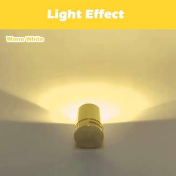 SUZEYAR 10 Pack Small Spotlight Battery Operated LED Lights, Warm White LED Wireless Miniature Spot Light for Artwork Painting,Jewelry Showcase Display,Closet,DIY Hand Craft (Warm White)