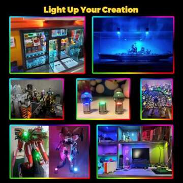 SUZEYAR 10 Pack Small Spotlight Battery Operated LED Lights, Warm White LED Wireless Miniature Spot Light for Artwork Painting,Jewelry Showcase Display,Closet,DIY Hand Craft (Warm White)