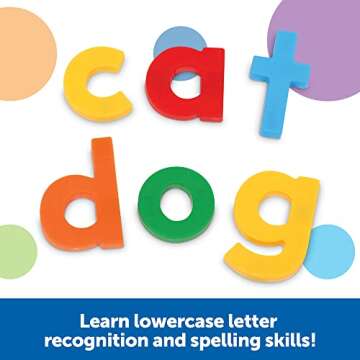 Learning Resources Jumbo Magnetic Lowercase Letters - Set of 40 Educational Toys for Kids