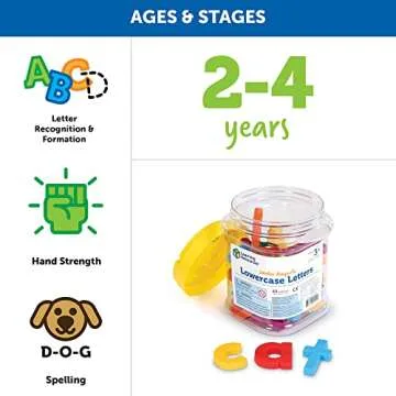 Learning Resources Jumbo Magnetic Lowercase Letters Set