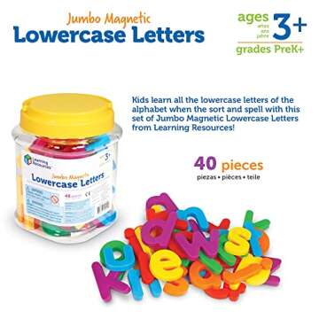 Learning Resources Jumbo Magnetic Lowercase Letters Set