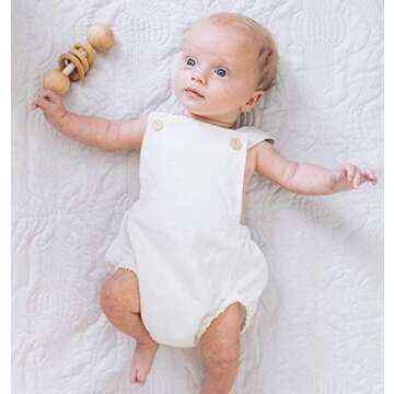 doublebabyjoy Newborn Baby 1 Piece Summer Romper Baby Girl Boy Solid Color Jumpsuit Sleeveless Backl...