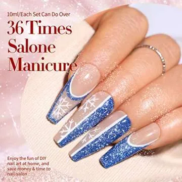 Born Pretty Reflective Glitter Gel Nail Polish Set of 6