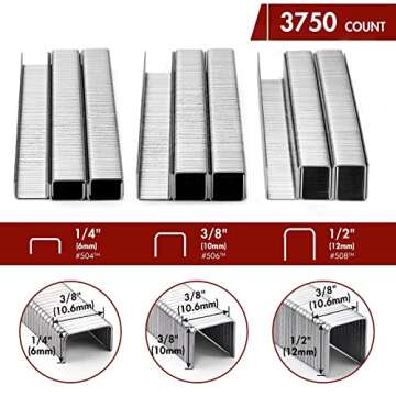 Arrow T50 Heavy Duty Staple Gun Kit - 3750 Pieces T50 Staples Included