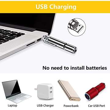 BWOU Laser Pointer Cat Toys for Indoor Cats, Interactive Cat Toy, Red Light Lazer Pointer, Multi-Mode USB Rechargeable Pet Dogs Kitten Toy, Long Range Teaching/Presentation Pen