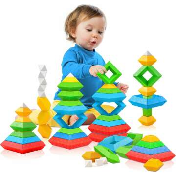 Learning Toys for Toddlers - 30Pcs Montessori Blocks