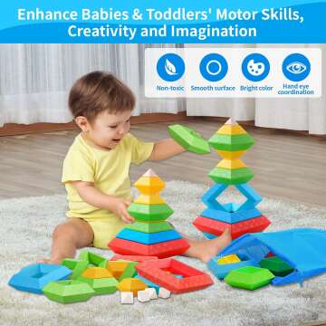 Learning Toys for Toddlers - 30Pcs Montessori Blocks