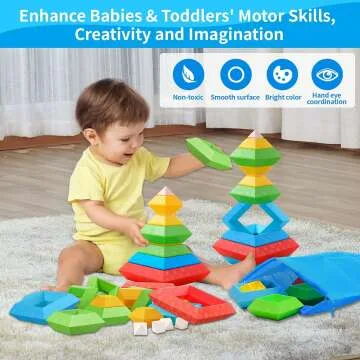Learning Toys for Toddlers - 30Pcs Montessori Blocks