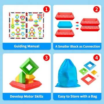 Learning Toys for Toddlers - 30Pcs Montessori Blocks