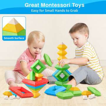 Learning Toys for Toddlers - 30Pcs Montessori Blocks