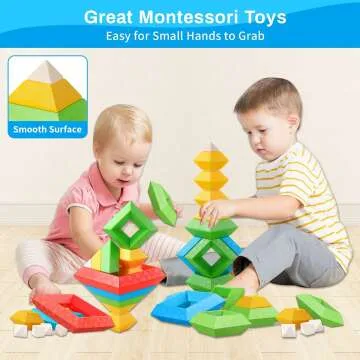 Learning Toys for Toddlers - 30Pcs Montessori Blocks