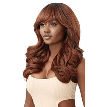Outre Wigpop Synthetic Full Wig - JASMIYAH (Color:DR HONEY ALBURN)