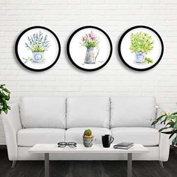 kylucky 12 Inch Round Wall Photo Frame - Elegant Décor