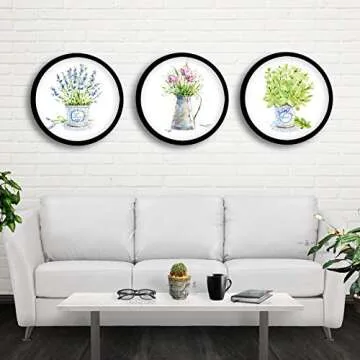 kylucky 12 Inch Round Wall Photo Frame - Elegant Décor