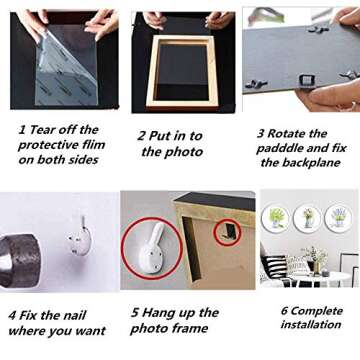 kylucky 12 Inch Round Wall Photo Frame - Elegant Décor