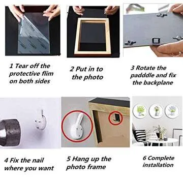 kylucky 12 Inch Round Wall Photo Frame - Elegant Décor