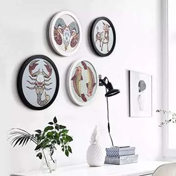 kylucky 12 Inch Round Wall Photo Frame - Elegant Décor