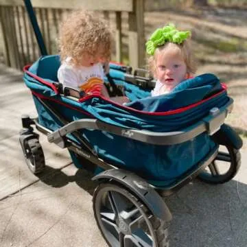 Gladly Family AnthemZ All-Terrain Stroller Wagon for 2 Kids, Wild Berry