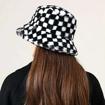 Campsis Winter Faux Bucket Hat for Women and Girls