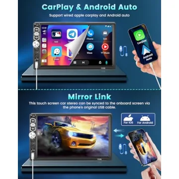 Hikity Single Din Car Stereo with Bluetooth and 7-Inch Touchscreen