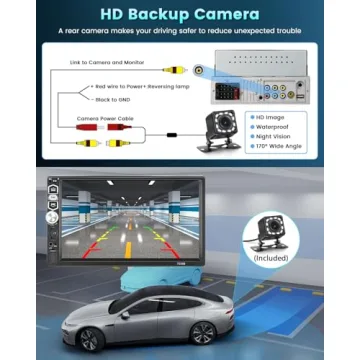 Hikity Single Din Car Stereo with Bluetooth and 7-Inch Touchscreen