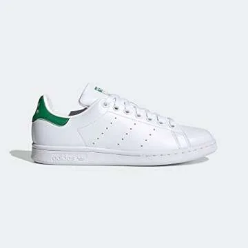 adidas Originals womens Stan Smith Sneaker, White/Green/White, 8.5 US