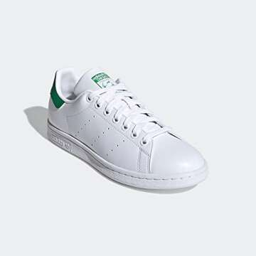 adidas Originals womens Stan Smith Sneaker, White/Green/White, 8.5 US