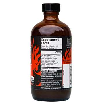 Herbal Revolution Fire Cider Apple Cider Vinegar - Certified Organic Non-GMO ACV Infused with Ginger...