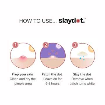 Slaydot Acne Pimple Patch for Covering Blemishes, Zits, for Face and Skin, Cutting Edge Formula with Hydrocolloid and Ozonated Organic Cold Pressed Olive Oil 36 patches