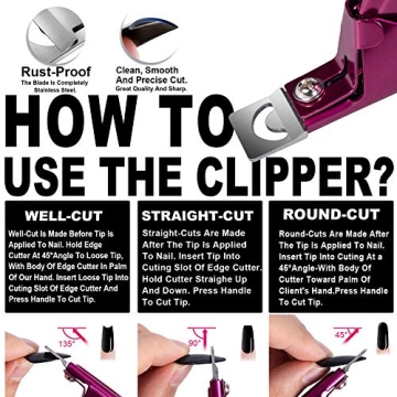 Violet Red Adjustable Nail Clippers for Perfect Cuts