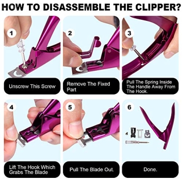 Violet Red Adjustable Nail Clippers for Perfect Cuts