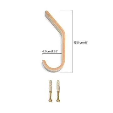 Modern Wooden Coat Wall Hooks - Stylish Storage Solution