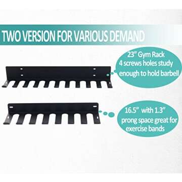 Alvade Home Gym Storage Rack, Extra Long 23‘Barbell Rack Weight Room Organizer 11 Prong Gym Equipment Storage Rack for Gym Accessories Like Fitness Bands,Resistance Bands,Straps,Foam Rollers,Barbell